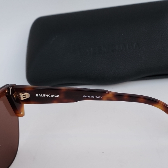 NWOT BALENCIAGA BB0004S 007 HAVANA BROWN UNISEX SUNGLASSES - Picture 7 of 16